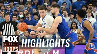 No 1 Kansas Jayhawks vs Creighton Bluejays Highlights  FOX College Hoops [upl. by Thorman]