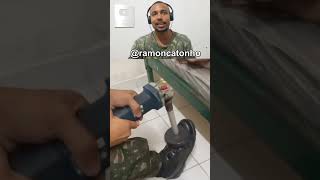 O pessoal do PO ta inovando pra engraxar o coturno viral militar shortvideos exercito [upl. by Pattie]