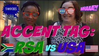 TAGS  American v South African Accent Challenge in Sweden [upl. by Airemahs]