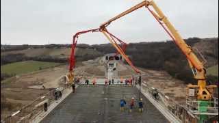 VDE 82 NEUBAUSTRECKE UnstrutTalbrücke  Betonagearbeiten [upl. by Candida]