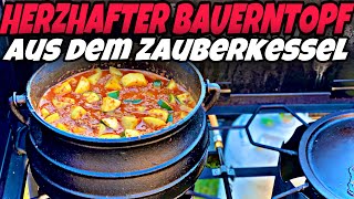 Herzhafter Bauerntopf aus dem Zauberkessel  Dutch Oven Rezepte [upl. by Eniladam424]