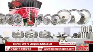 Homeshop18com  Everwel 201 Pc Complete Kitchen Set [upl. by Tevis]