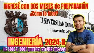 INGRESO a la UNMSM con tan solo DOS MESES de PREPARACIÓN Admisión 2024II INGENIERÍA MECÁNICA DE F [upl. by Almeta165]