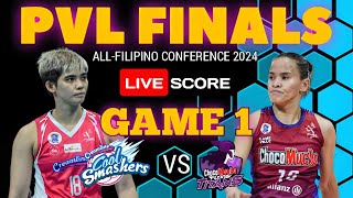 Creamline vs Choco Mucho Game 1 Finals PVL AllFilipino Conference 2024 Live Scoreboard [upl. by Nonnaihr]