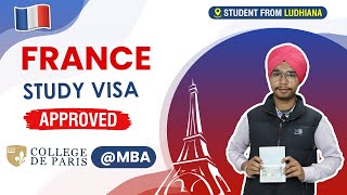 Visa Success Story for France  MBA  Collège de Paris  indoeuropean [upl. by Trista]