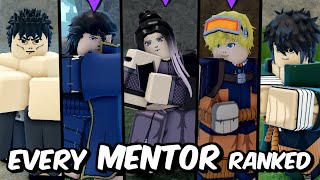 EVERY Mentor RANKED From WORST To BEST  Shindo Life Mentor Tier List [upl. by Aiak]