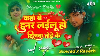 Kaha Se Hunar Lailu Ho Dilwa Tode Ke Mani Meraj Bhojpuri Sad Songs Dj Remix Slowed Reverb Mix By ADR [upl. by Baecher863]