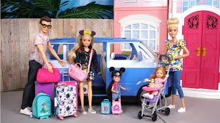 Barbie amp Ken Doll Family Pack For Vacation amp Airport Adventures [upl. by Nalim695]