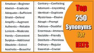 250 Essential Advanced Synonyms for IELTS  C1 C2 Level English [upl. by Ynaffik]