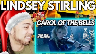 BEAUTIFUL Lindsey Stirling  Carol of the Bells VIOLIN COVER FIRST TIME UK REACTION [upl. by Nemzzaj]