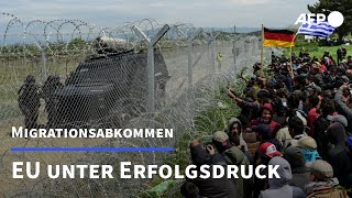 Faeser Europa unter Erfolgsdruck bei Migrationsabkommen  AFP [upl. by Yeldarb]