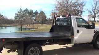 2008 FORD F350 XL FLAT BED 6 4 POWERSTROKE DIESEL 4X4 FOR SALE SEE WWW SUNSETMILAN COM [upl. by Dewhurst]