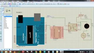 OptoIsolator and Triac to Arduino Simulation  Proteus Simulation Tutorial  15 [upl. by Marucci]