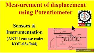 3 Measurement of displacement using Potentiometer [upl. by Opal]