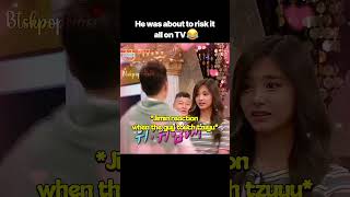 Jimins reaction is sending me 💀🤣 shorts bts jimin tzuyu rm jhope twice [upl. by Aserehc]