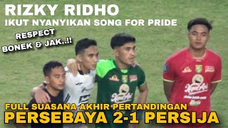 Full Suasana akhir pertandingan Persebaya 21 Persija Bonek dan Jak Saling Balas Chant di GBT [upl. by Nylatsyrc]