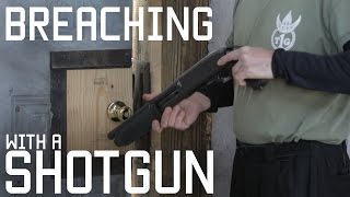 How to Breach a door with a shotgun  CQB shotgunning a door  Tactical Rifleman [upl. by Anafetse]