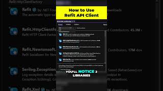 How to use Refit API Client in dotnetcore aspnetcore [upl. by Kikelia655]