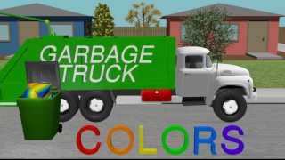 Color Garbage Truck  Learning for Kids [upl. by Annahsed]