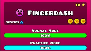 Fingerdash 100 All Coins  Geometry Dash [upl. by Durning147]