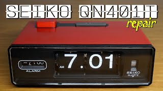 세이코 전지식 플립 알람시계SEIKO QN401T Flip Clock repair [upl. by Aihsitan932]