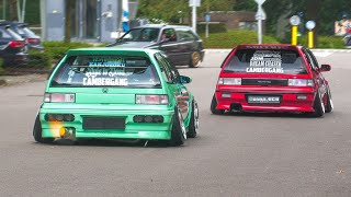 CLEAN Tuner Cars leaving a Carshow  Risenation All Stars 2024 [upl. by Yrocaj]