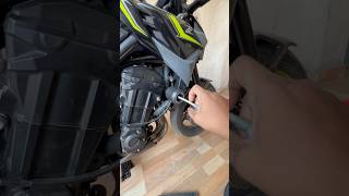 Part 2 Z900 Frame sliders Installation Using Car jack and Locktite z900 framesliders [upl. by Germann]