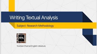 Writing Textual Analysis researchmethodology UrduHindi [upl. by Hars]