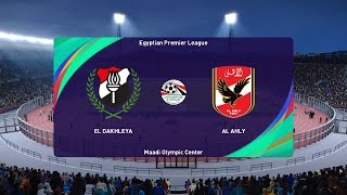 El Dakhlya vs Al Ahly 04072024 Egyptian Premier League PES 2021 [upl. by Enidlarej]