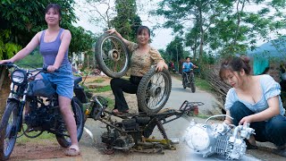 FULL VIDEO 18yearold female mechanic restorer of many motorbikes picked up from scrap yard [upl. by Clement]