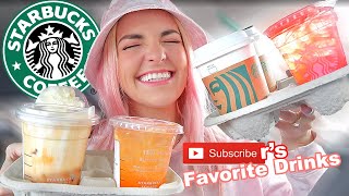 Trying My SUBSCRIBERS Favorite STARBUCKS Drinks [upl. by Neiluj206]