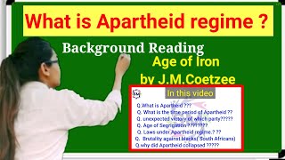 Apartheid Period Background reading for the novel quotAge of Ironquot by JMCoetzee [upl. by Wong961]