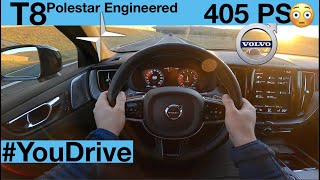 Volvo XC60 T8 Polestar Engineered 405 PS POV Test Drive  Acceleration 0200 kmh [upl. by Bartholomew344]