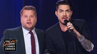 Queen  Adam Lambert On James Corden Crack [upl. by Trellas773]