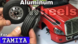 Upgrade to Aluminum wheel Tamiya Truck 114 [upl. by Kinny]