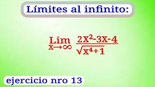 Límites al infinito [upl. by Clougher]