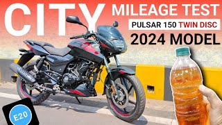 2024 Bajaj Pulsar 150 Twin Disc Mileage Test  Pulsar 150 Mileage TestPulsar 150 2024 MODEL Mileage [upl. by Annunciata]