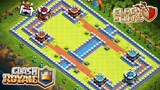 WHAT HAPPENS IF YOU PLAY CLASH ROYALE IN CLASH OF CLANS [upl. by Notaes]