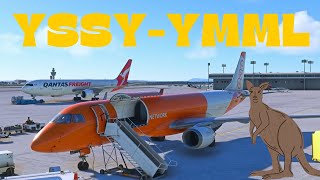 MSFS Sydney to Melbourne carrying Freight E190F [upl. by Myrwyn]