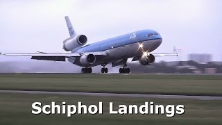 Amsterdam Airport Schiphol 20 landings on runway 18R36L Polderbaan [upl. by Azer135]