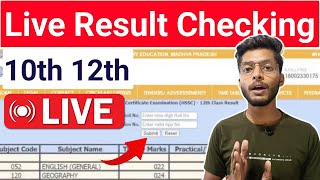 Live Result Checking  MP BOARD RESULT 2024  10th 12th [upl. by Noiraa]