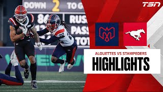 CFL WEEK 15 Montreal Alouettes vs Calgary Stampeders FULL HIGHLIGHTS [upl. by Ajit]