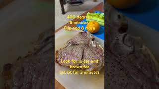 Making the perfect Tbone steak get to know your oven Even cooking Let rest [upl. by Ayitahs]