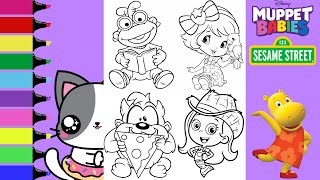 Coloring Book Compilation for Kids Blippi Baby Shark Bubble Guppies Super Why Muppet Babies Elmo [upl. by Reivaz]