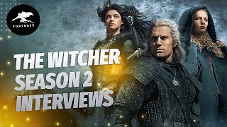 The Witcher Interview Anya Chalotra Freya Allan amp Lauren Schmidt Hissrich [upl. by Claus406]