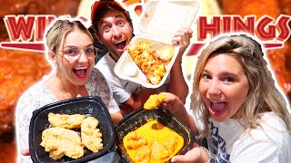 EPIC WINGS MUKBANG with Capron amp Rydel [upl. by Ardnuaed]