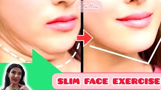 8mins 💥 Double Chin Fat amp Face Lift  7 Days Face Workout [upl. by Ecinna]