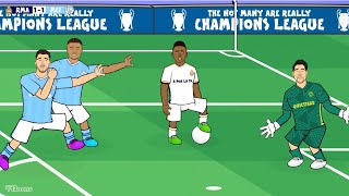 REAL MADRID 33 MAN CITY🤩 Champions League Goals Highlights Silva Rodrygo Foden Gvardiol Valverde [upl. by Anitrak]