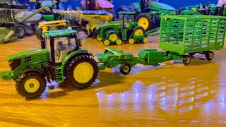 John Deere 6210R Hay Set Review  164 Scale [upl. by Baudin]