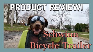 Schwinn Rascal Plus Dog Trailer  Product Review Labrador cycling doggles petleso gopro [upl. by Elleivad]